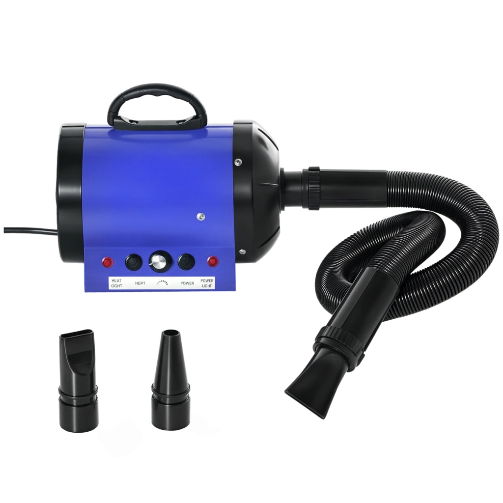 Asciugatore professionale per cani e gatti ¨C Xylo ¨C 2800W temperatura regolabile 3 ugelli blu