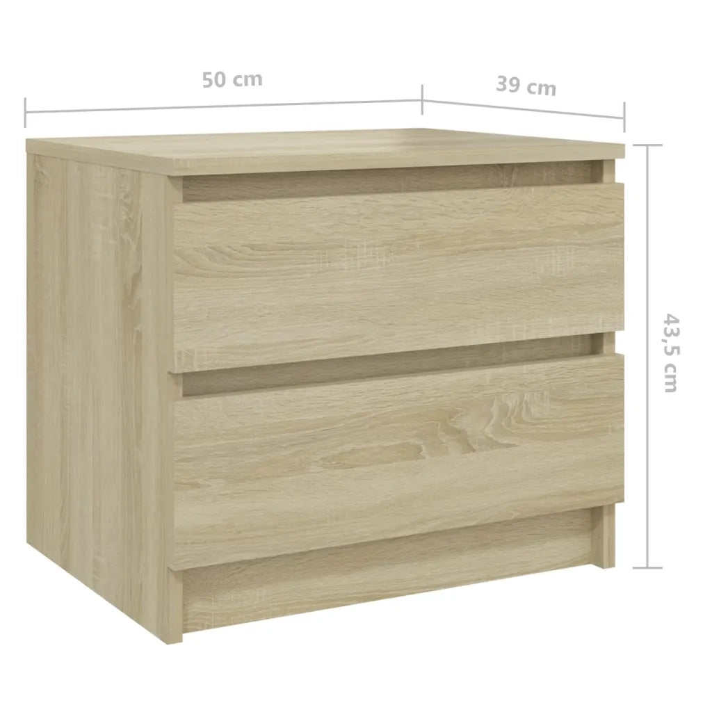 Comodino-Tavolino da notte Rovere Sonoma 50x39x43,5 cm in Legno Multistrato