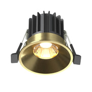 Maytoni lampada da incasso Round 1 luce LED integrato ottone alluminio