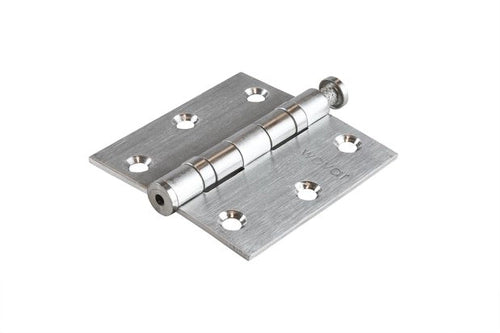 CERNIERA CON CUSCINETTI E SFERE 100x75 mm - Cromo satinato