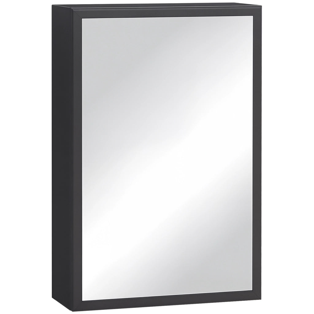 Armadio con specchio ¨C zephmum ¨C nero, 40x15x60 cm