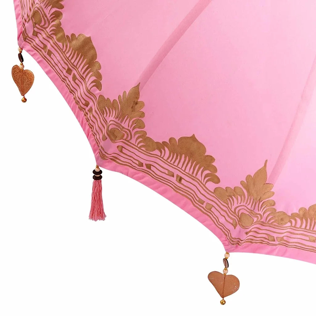 Ombrello balinese con base Rosa 185 x 185 x 260 cm