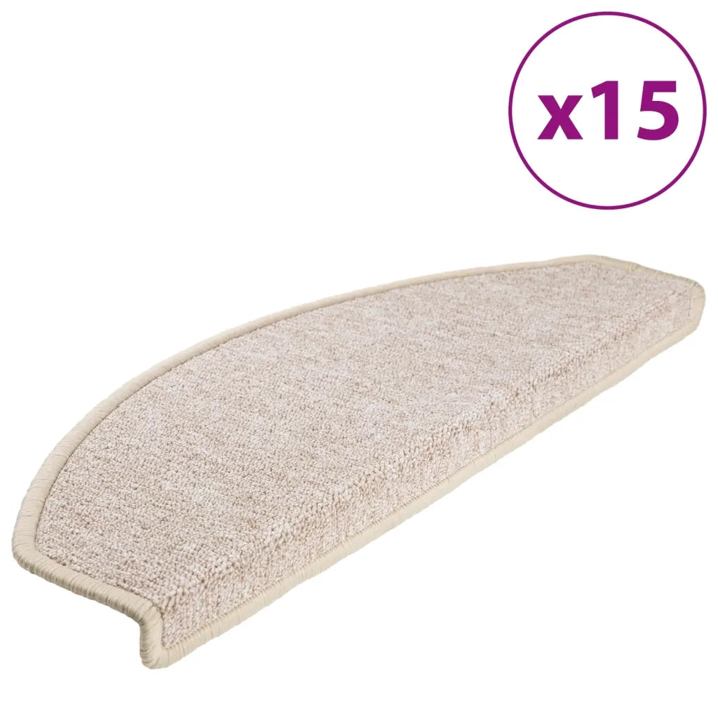 Tappetini per scale 15 pz 65x24x4 cm tortora semicircolari grandi 133890