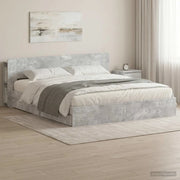 Telaio del letto con storage Grigio Cemento 200 x 200 cm 3433606