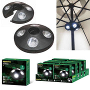Lampada per Ombrellone da Giardino 4 Led a Batterie