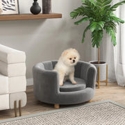 DIVANO PER ANIMALI 65 x 64 x 37 cm Grigio in poliestere