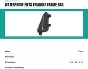 Borsa per Bicicletta - Impermeabile - Capacità 1.2L - Materiale Polyester - Cinturino Regolabile - Tasca Laterale a Maglia per Accessori