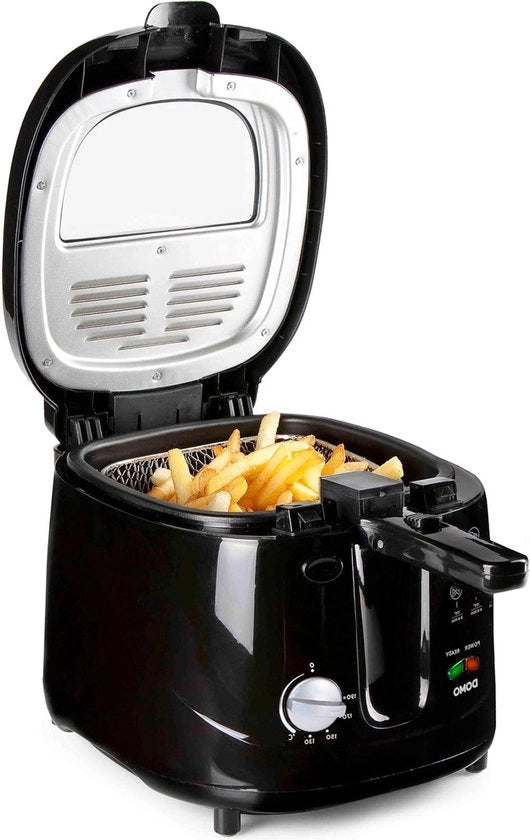 Friteuse in plastica da 25 litri con filtro a profondità nera