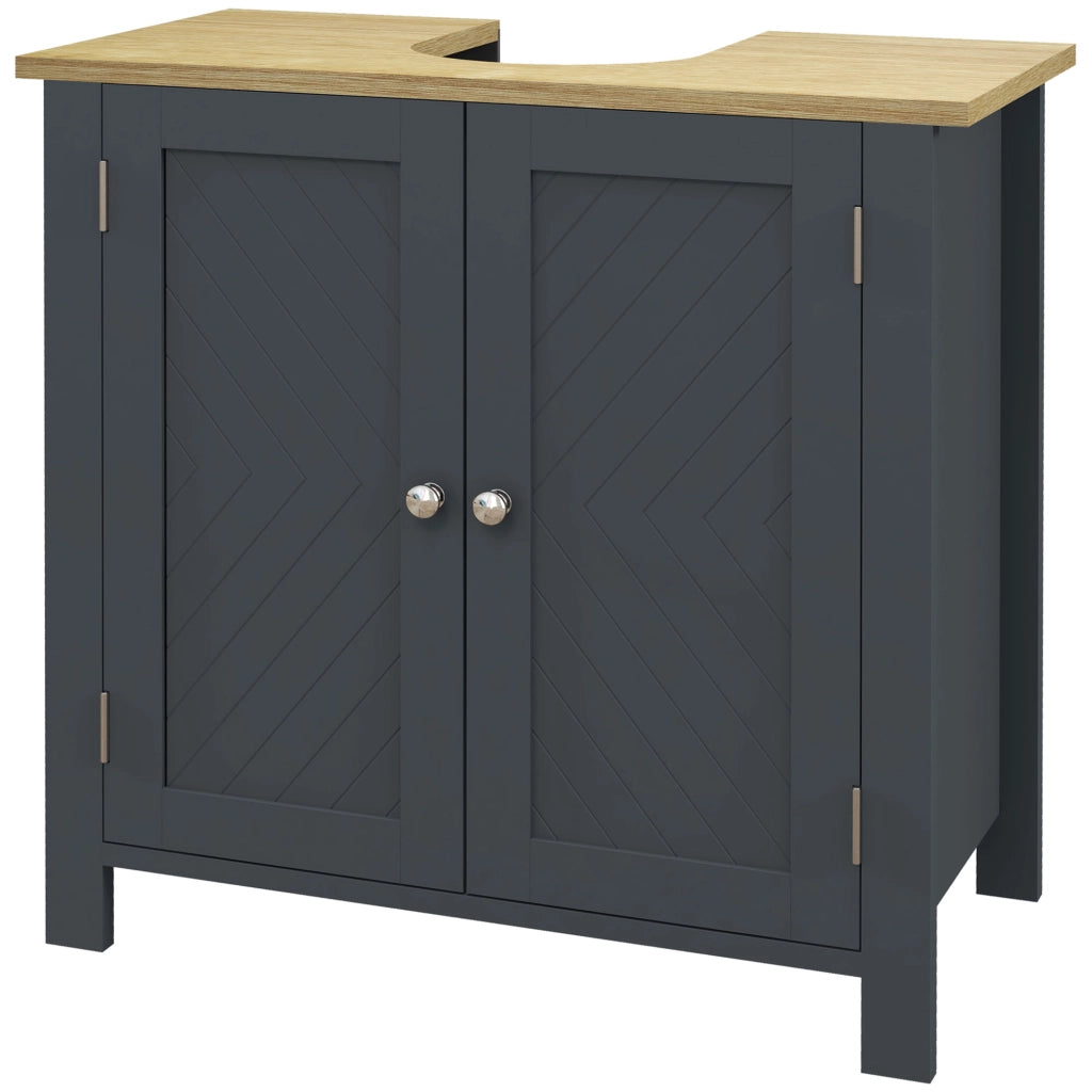 Mobile Sottolavabo ¨C Xylo ¨C Truciolato MDF 2 Ante Ripiano Regolabile 60x30x60 cm Grigio