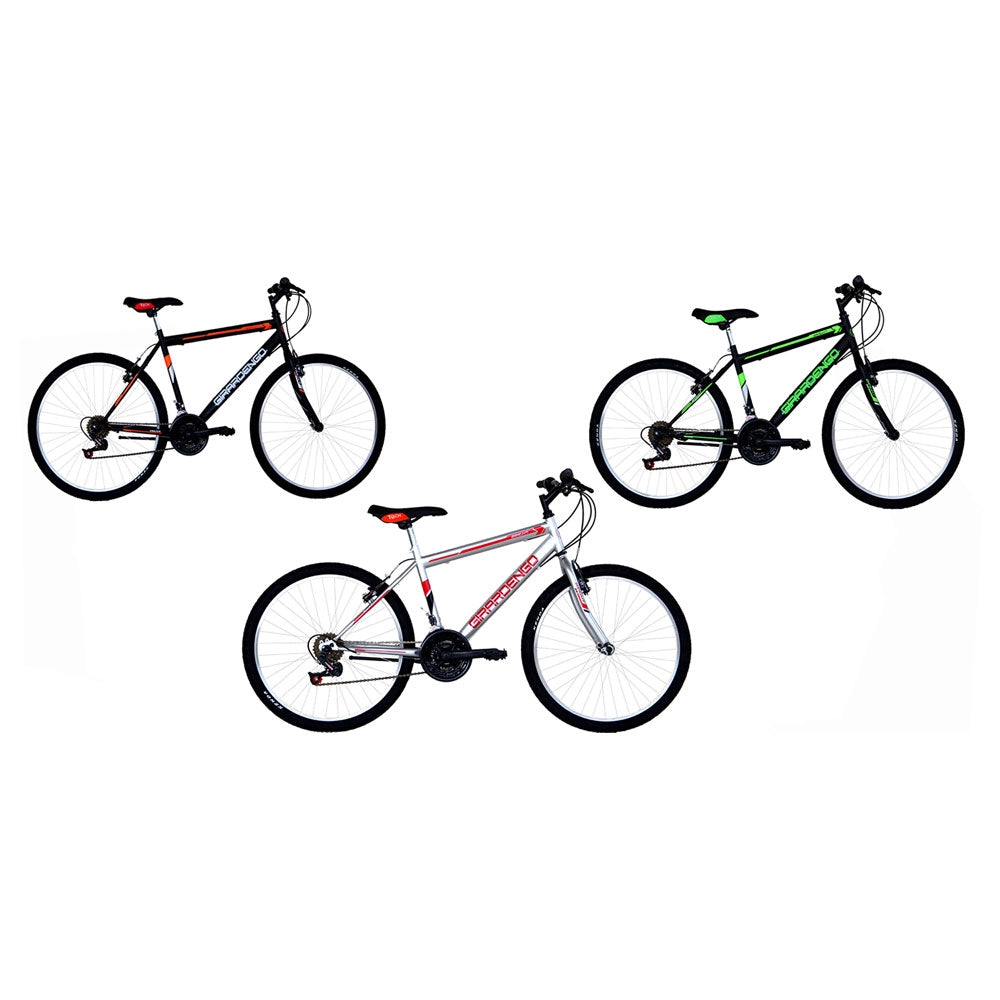 Bicicletta uomo MTB 26 argento/rosso