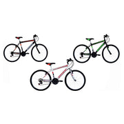 Bicicletta uomo MTB 26 argento/rosso