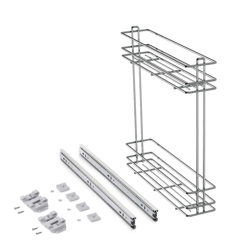 Portaposate Optima Vertex/Concept, profondità 500 mm, spessore 16 mm, modulo 800 mm, Tecnoplastica, Grigio antracite