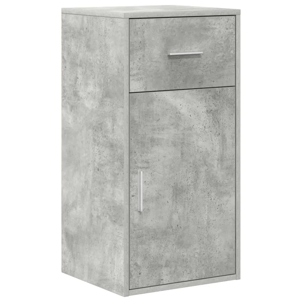 Credenza con cassetto Grigio cemento 38 x 34 x 75 cm 869549