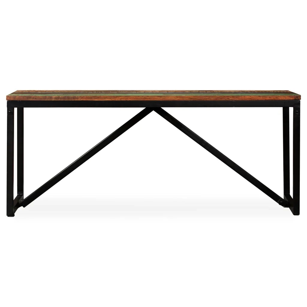 Panca-Sgabello in Legno Massello di Recupero 110x35x45 cm 781581