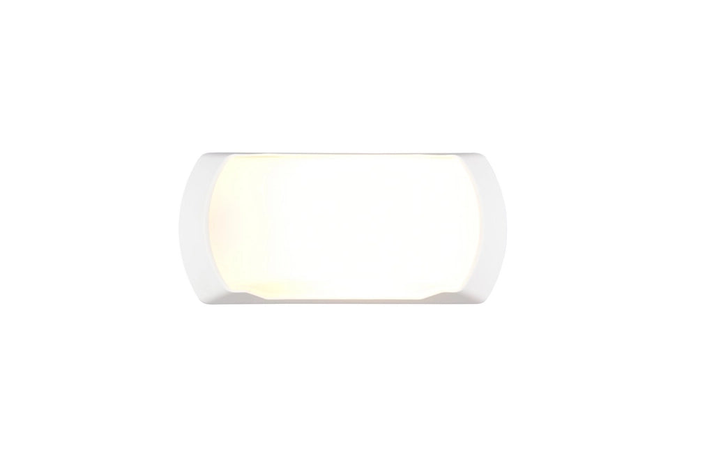 Applique da esterno rotonda CUMANA RL 1xE27 bianca IP65