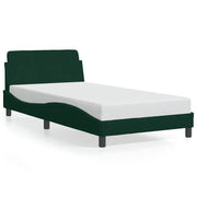 Letto singolo | Letto per adulti | Giroletto Dover Verde Scuro 100x200 cm in Velluto