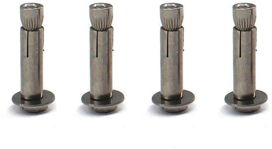Bout M10*80 Finito con cura - Acciaio inossidabile - Chiave a 6 lobi - 4 pezzi - Duraturo - Resistente alla corrosione - Viti