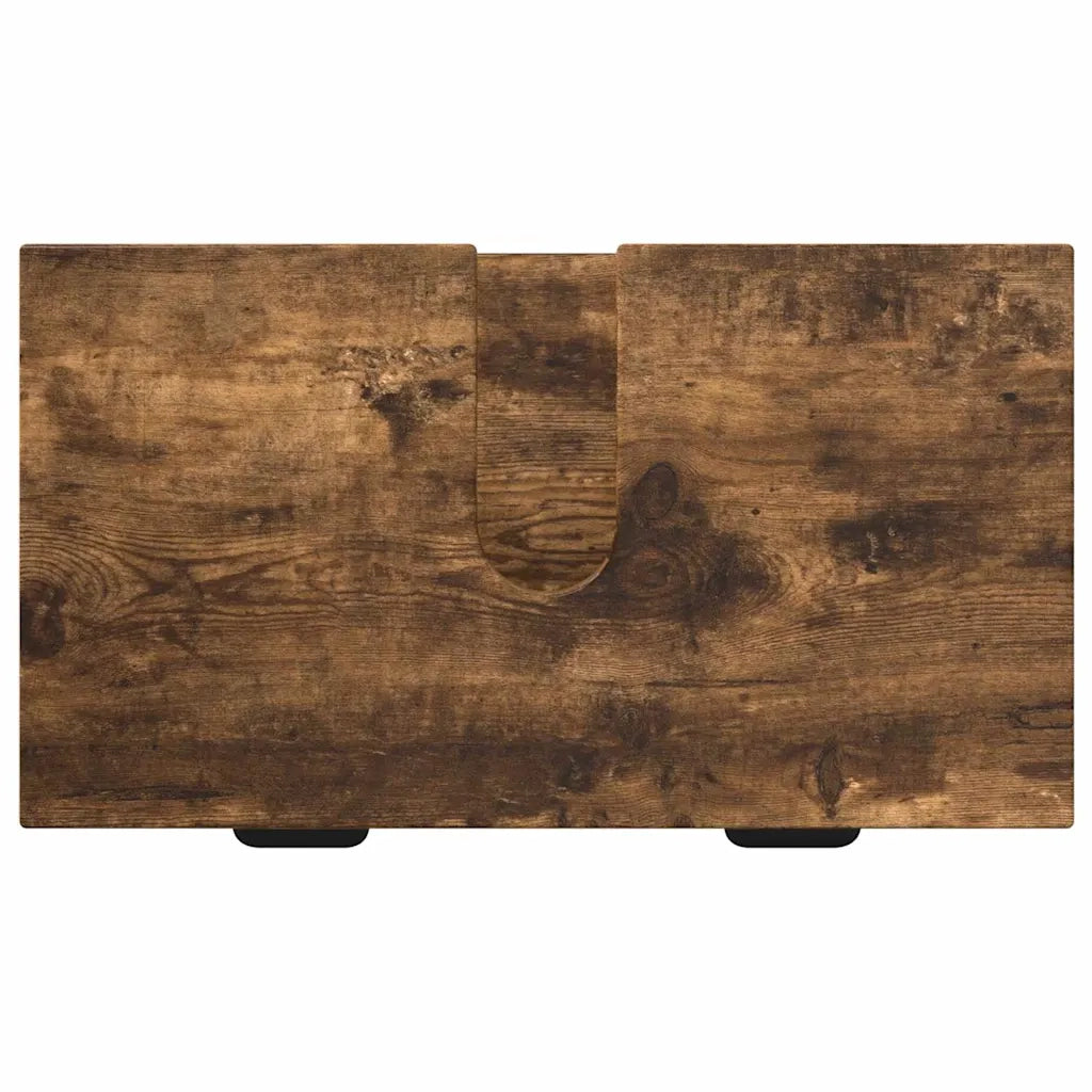 Set di mobili per il Bagno | Armadio da bagno con cassetto 2 pz Rovere fum¨¦