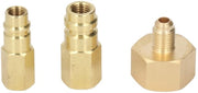 Adattatore per Condizionatore d'aria - Set di 3 pezzi - Adattatore di Retrofit - Qualità Elevata - 1/4 pollice - Adatto per R134A