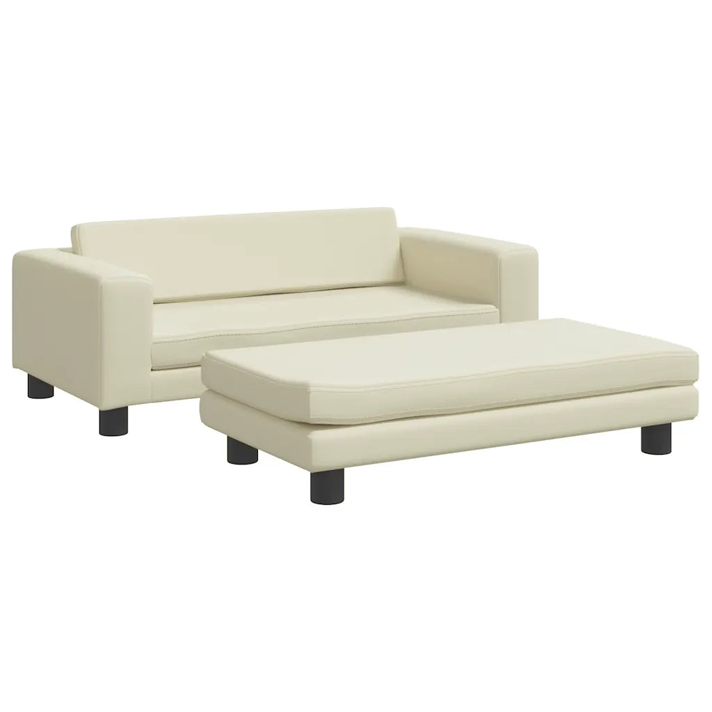 Lettino per Cani con Estensione Crema 100x50x30cm in Similpelle 172027