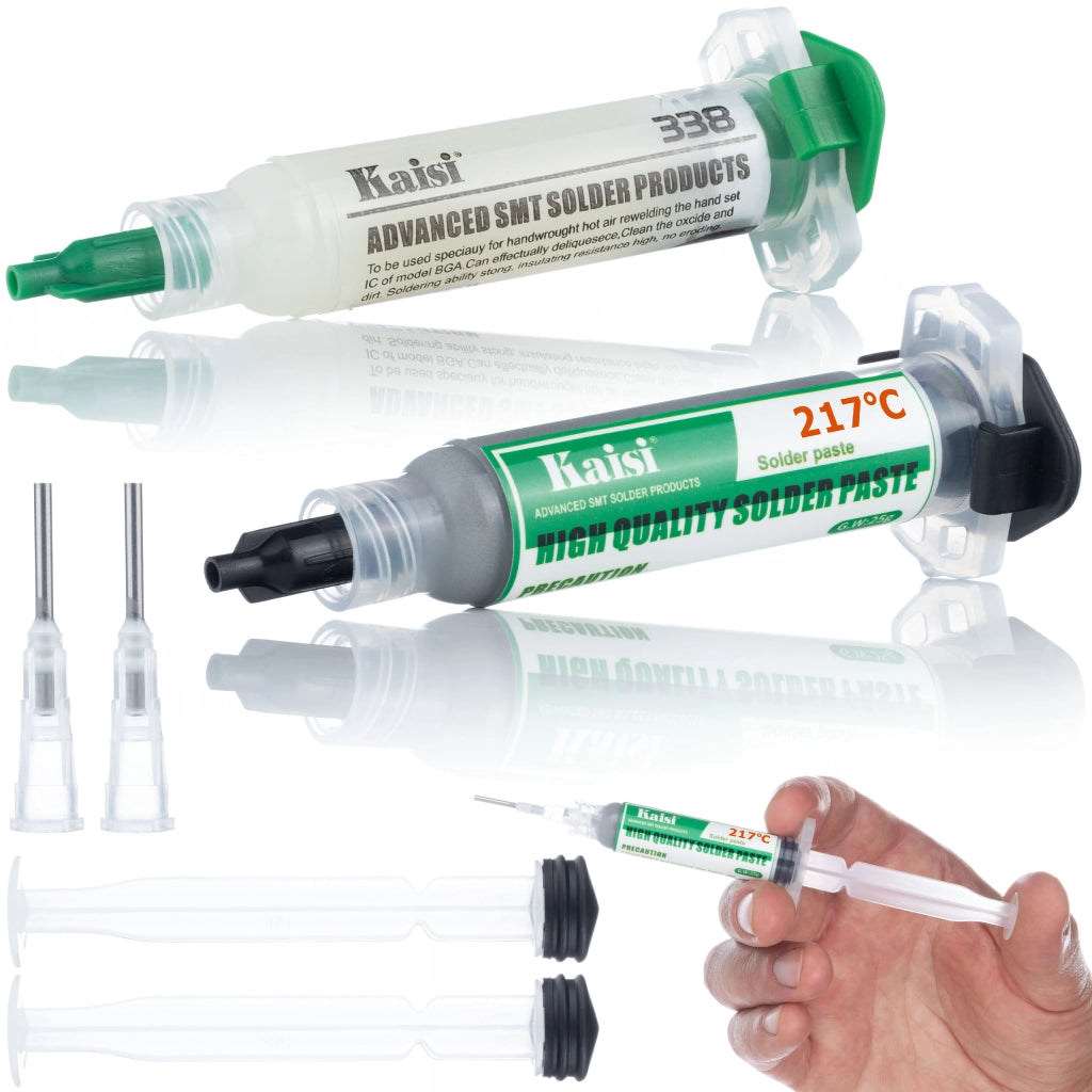 Set di Saldatura Flux 338 – Cera Liquida 217°C | Alta Qualità, Facile Applicazione