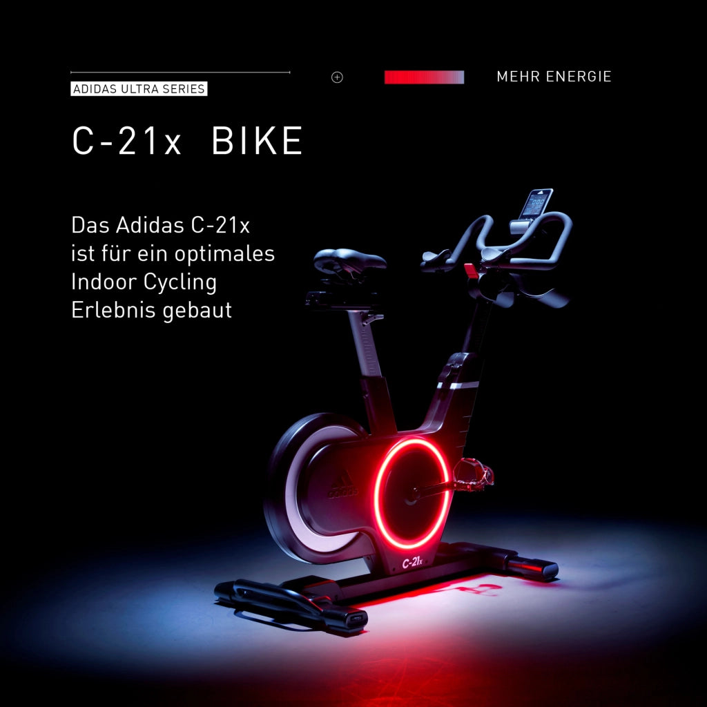 Ergometro fitness bike - Adidas - Casa/Appartamento - Modello C-21x - Ruota ad inerzia 16 KG - Schermo LED
