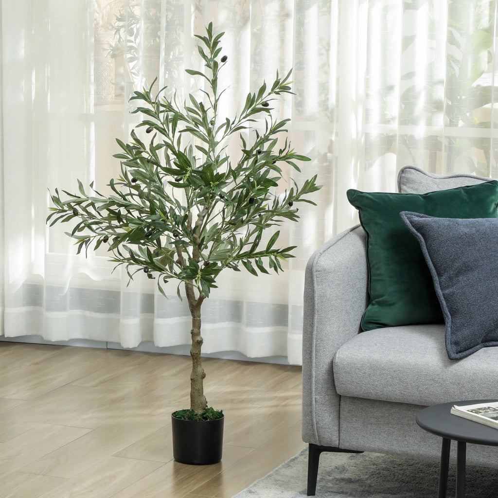 Pianta Artificiale Olivier 120 cm ¨C Minimal ¨C Verde Interno Decorazione Casa