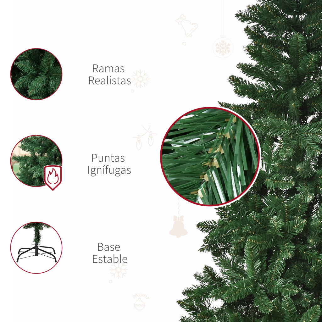 Albero di Natale Artificiale 150 cm ¨C Xylo ¨C 454 Rami PVC Ignifugo Base Pieghevole Verde