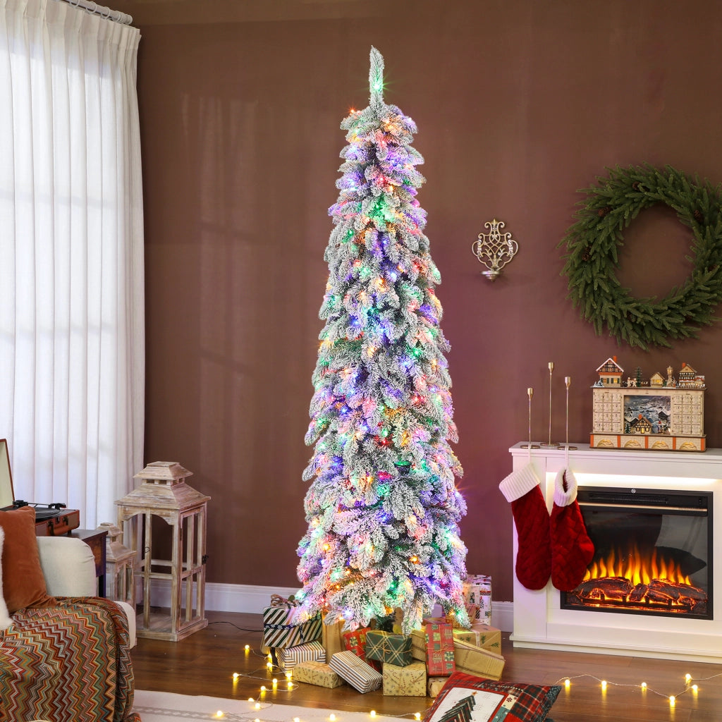 Albero di Natale Slim 225 cm ¨C Xylo ¨C LED Bicolore 11 Modi Timer 800 Rami Verde