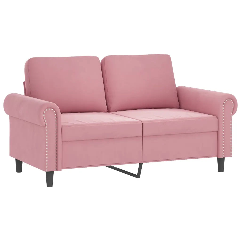 Set di Divani 3 pz con Cuscini rosa in Velluto 3202223