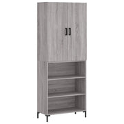 Credenza | Madia | Buffet da pranzo | Armadio da pranzo Grigio Sonoma 69,5x34x180 cm in Legno Multistrato