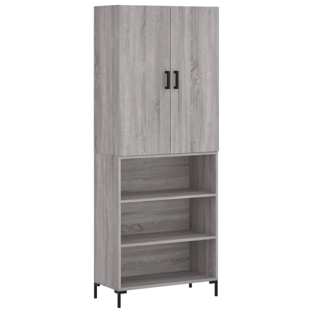 Credenza | Madia | Buffet da pranzo | Armadio da pranzo Grigio Sonoma 69,5x34x180 cm in Legno Multistrato