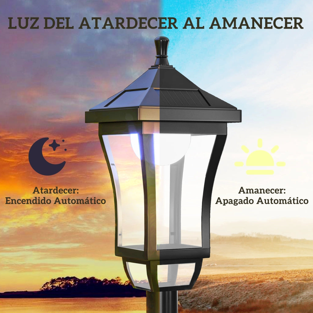 Farol Solare da Giardino ¨C zephmum ¨C Nero ABS Policarbonato ?15x127 cm