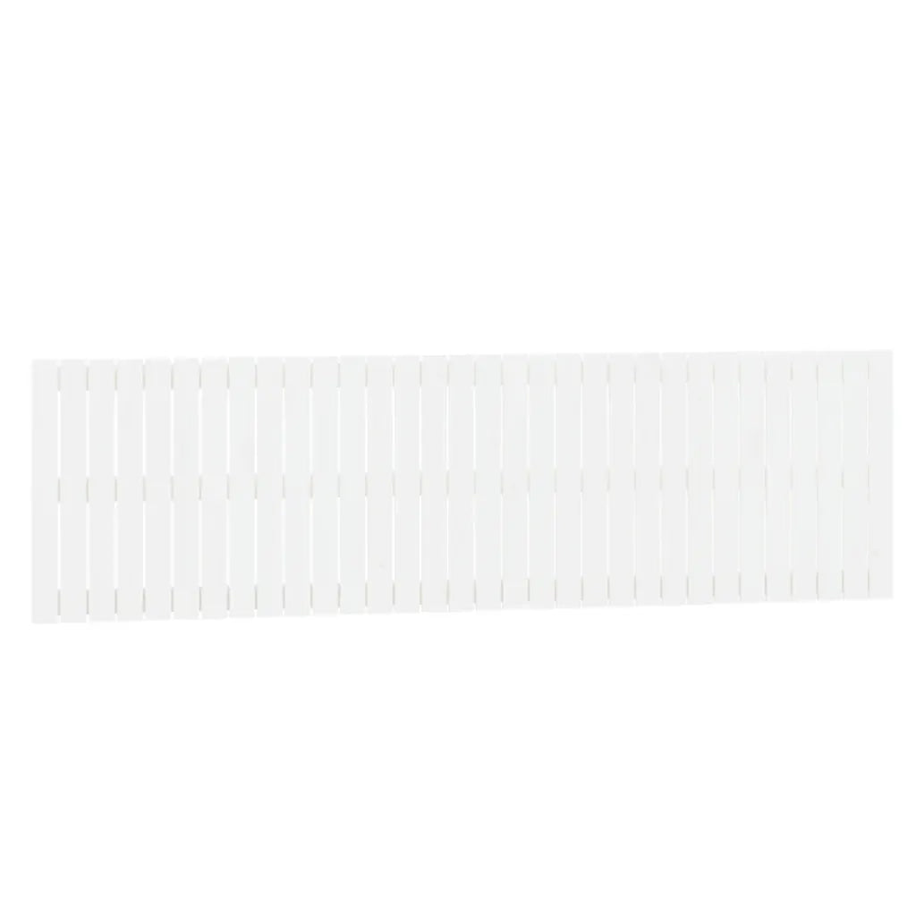 Testiera | Testata da Parete Bianca 204x3x60 cm in Legno Massello di Pino