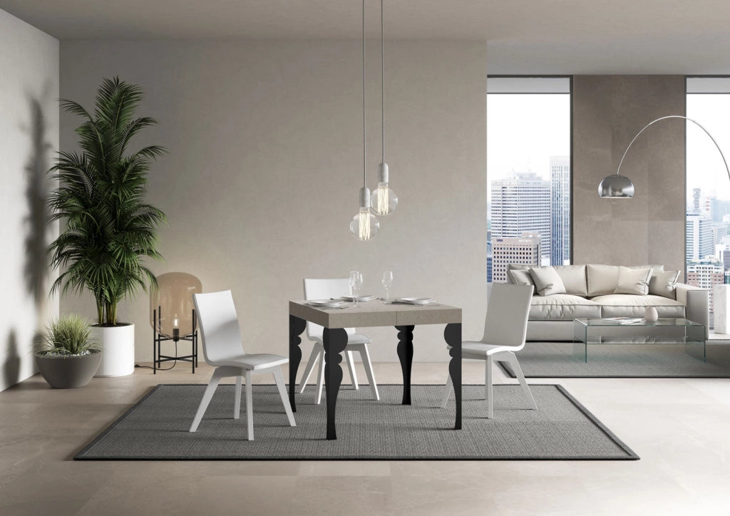 Tavolo Allungabile 90-246x90x77 cm Paxon Premium Cashmere Telaio Antracite