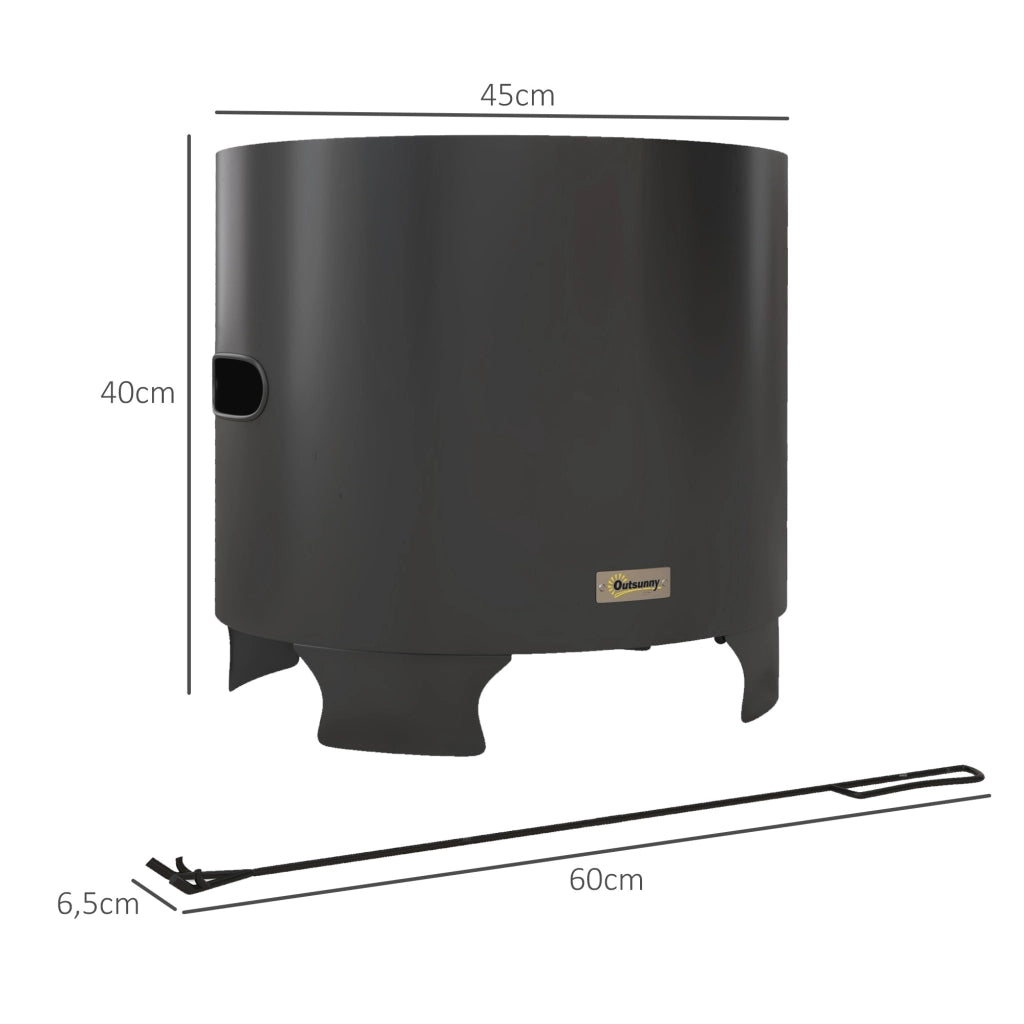Braciere da giardino rotondo ¨C Xylo ¨C metallo nero diametro 45 cm