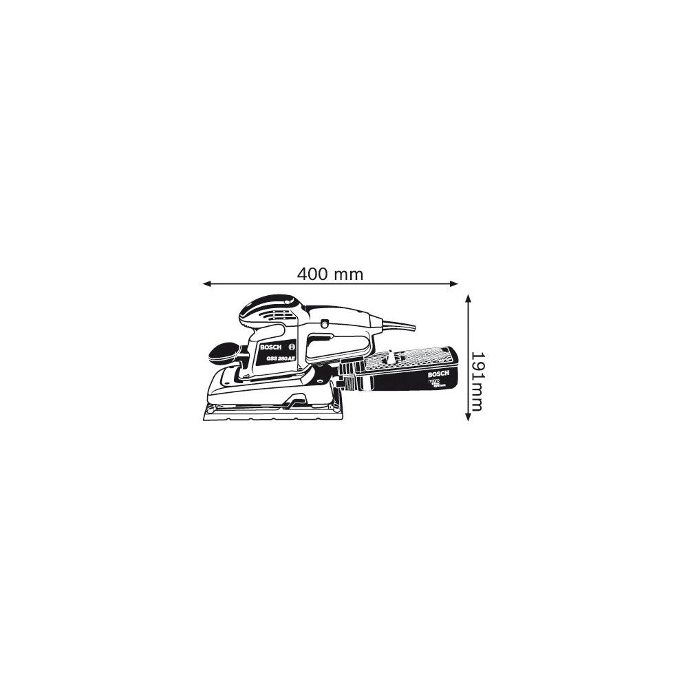 Trade Shop - Levigatrice Orbitale Bosch Gss 280 Ae Professionale Con Microfiltro 226x114mm -