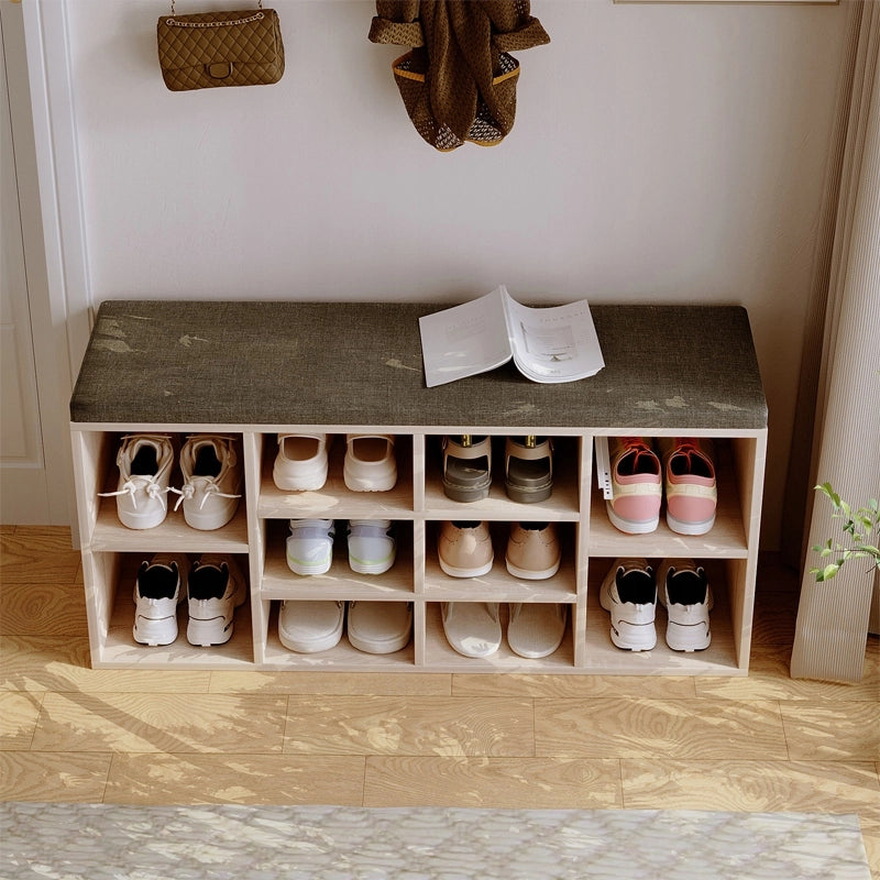 ARMADIETTO PER SCARPE CON SEDUTA PANCA MODERNA ROVERE SONOMA LOFT 104 CM