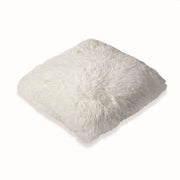 GLAM CUSCINO ARREDO IN ECOPELLICCIA 55X55 BIANCO