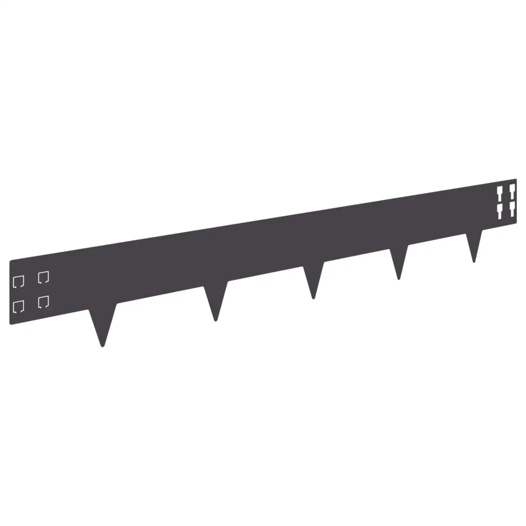 Bordura per Prato 10 pcs 100 x 15 cm Acciaio Nero 8008546