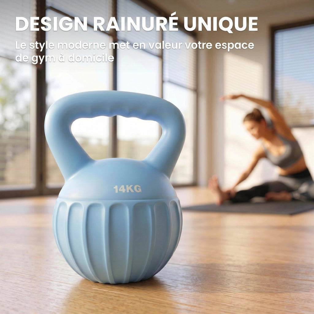Kettlebell 14 kg ¨C Xylo ¨C Maniglia Antiscivolo, Blu