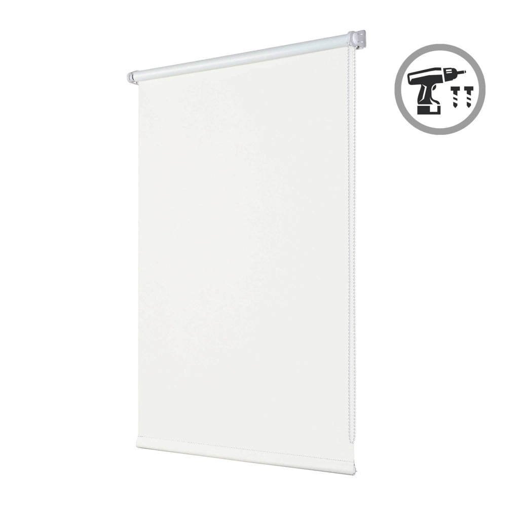 Tenda a Rullo Avvolgibile Oscurante EasyFix, Facile Da Installare, Fissaggio a Clip Senza Viti Bianco 75x180 cm