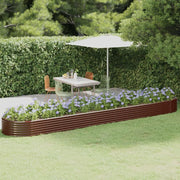 Letto Giardino Acciaio Zincato 507x100x36 cm Marrone 319010