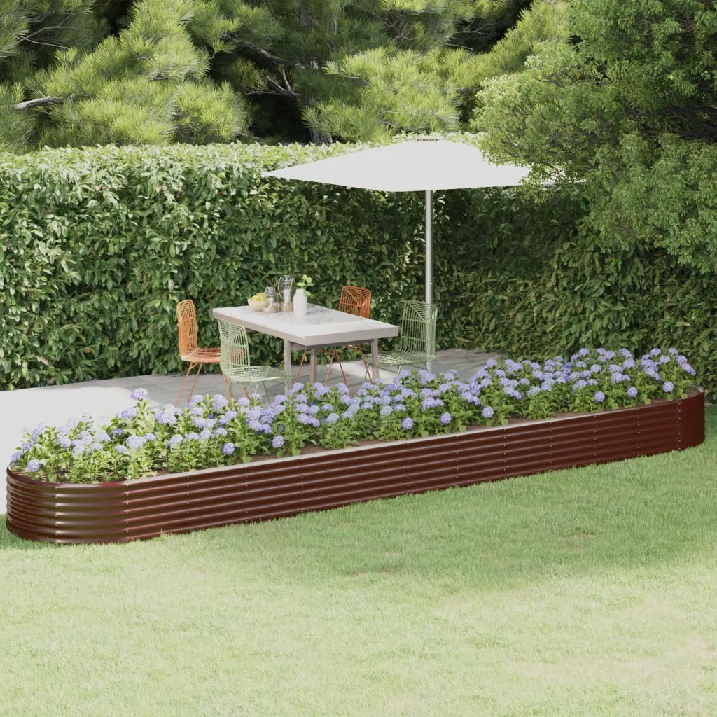Letto Giardino Acciaio Zincato 507x100x36 cm Marrone 319010