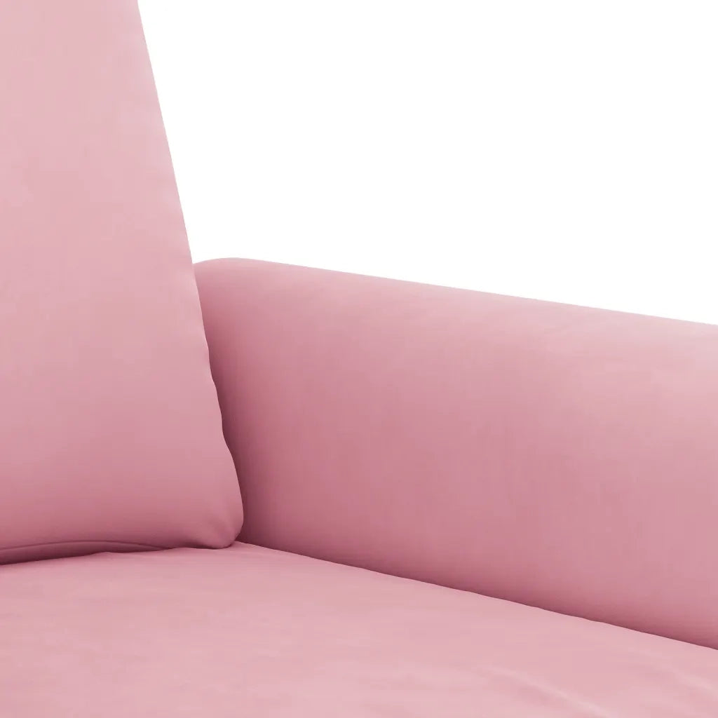 Set di Divani 4 pz con Cuscini rosa in Velluto 3202183
