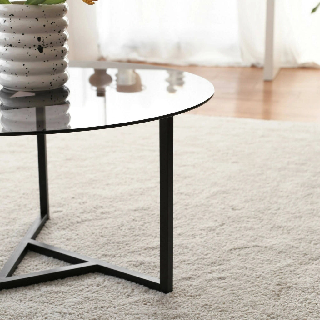 Esperia, Tavolino da Salotto Forma Rotonda, 75x75x42h cm Grigio Tortora