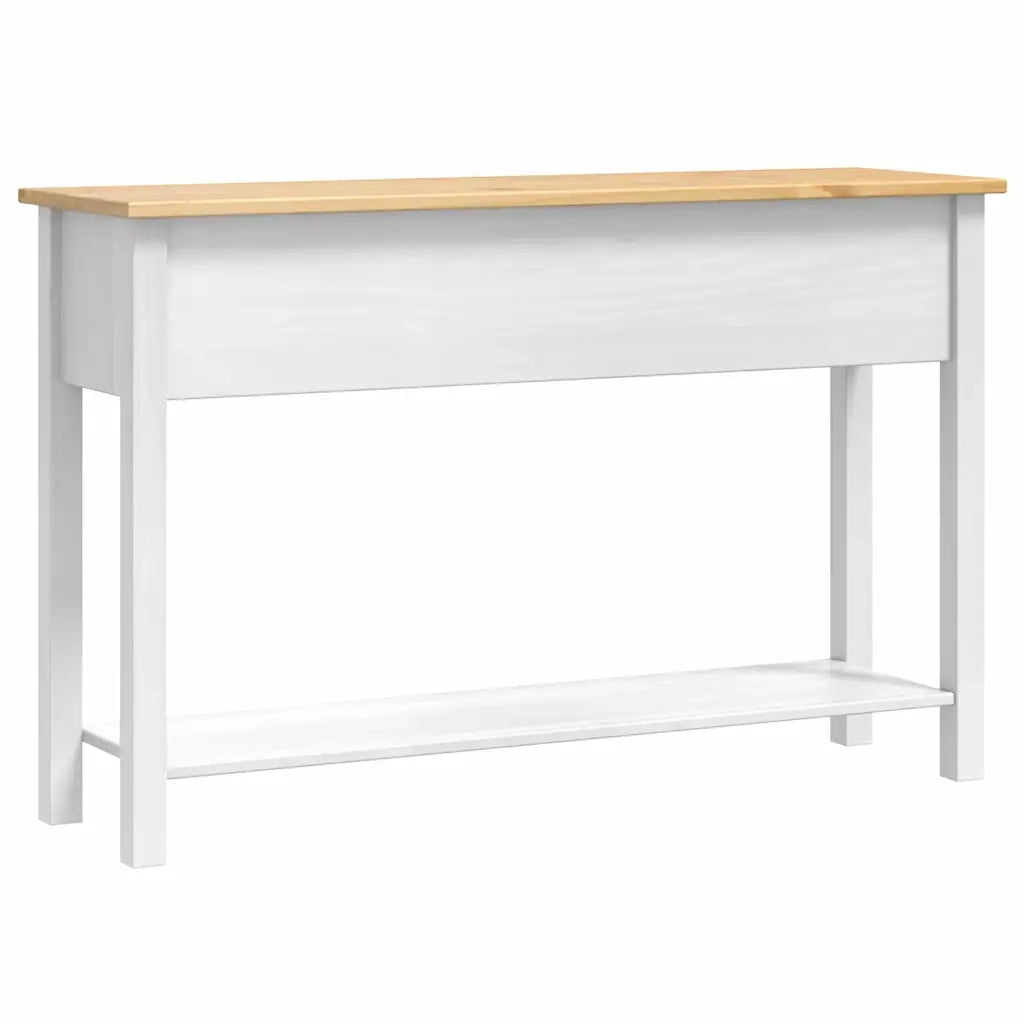 Tavolino Corona Bianco 114 x 34,5 x 73 cm Pino massello 42021195