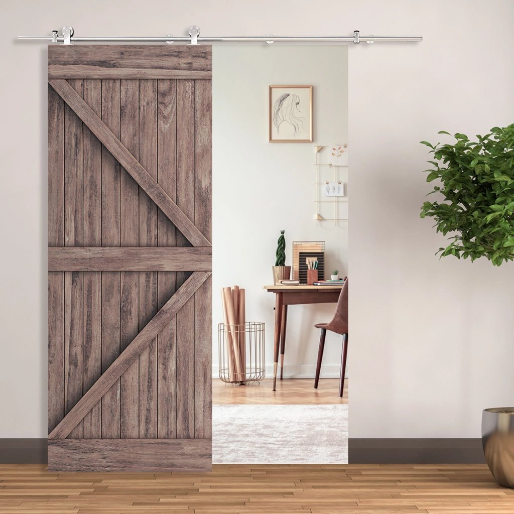 Kit Fissaggi per Porte Scorrevoli ¨C Zephmum ¨C Acciaio Inox 2,5x200 cm Argento