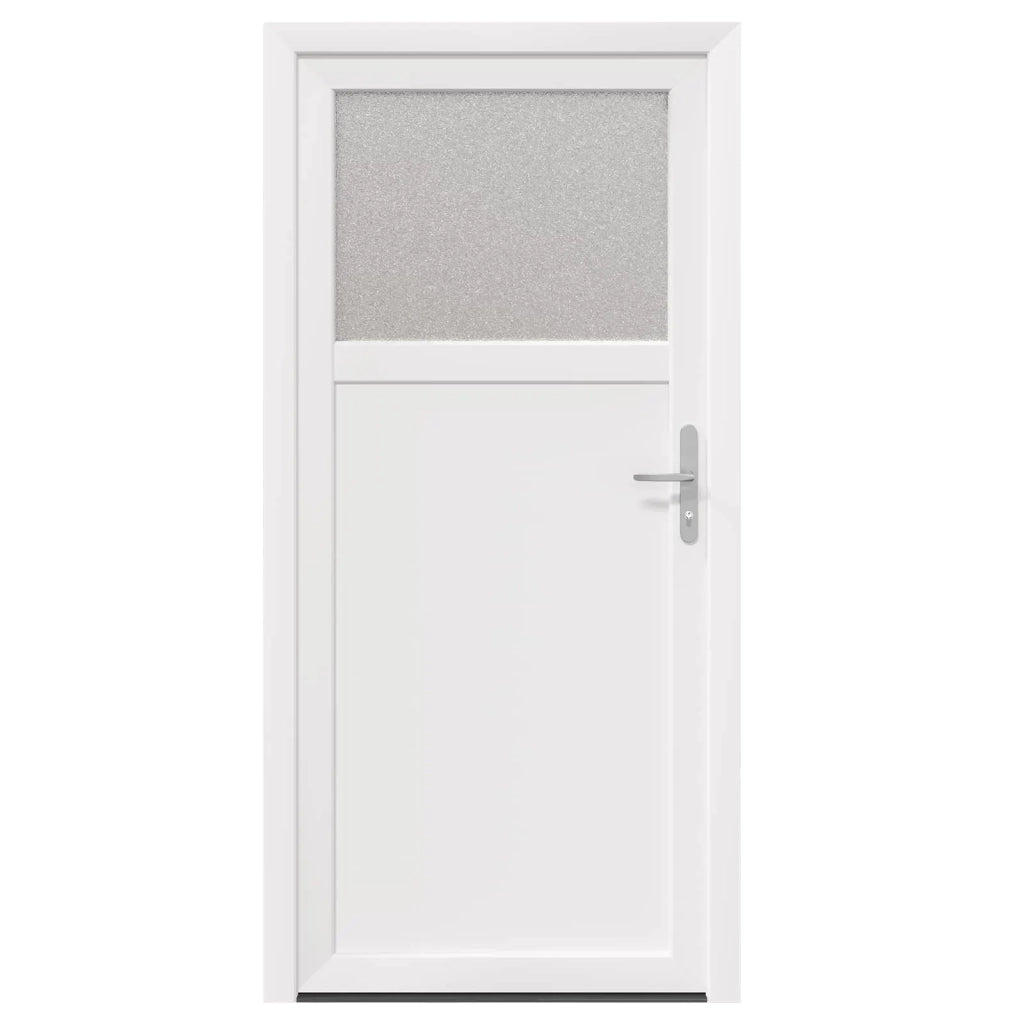 Porta d'ingresso laterale Bianco 98 x 198 cm PVC 3445757
