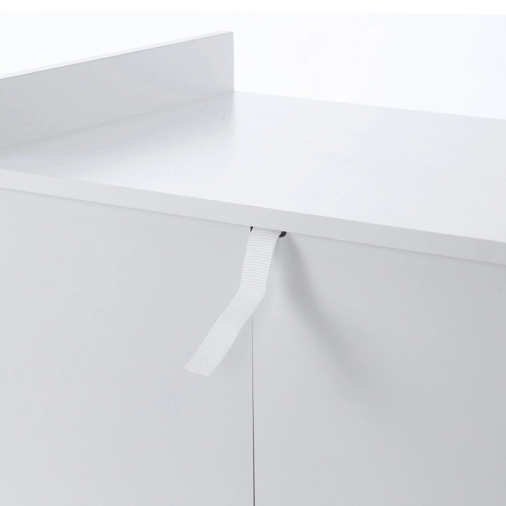 EasyComfort Carrello da Cucina Portavivande per Microonde con 4 Ruote, in Legno, 60x40x77cm - Rovere